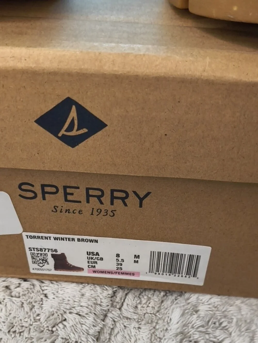 Sperry Women's Dark Brown Lace-Up Shearling Winter Boots